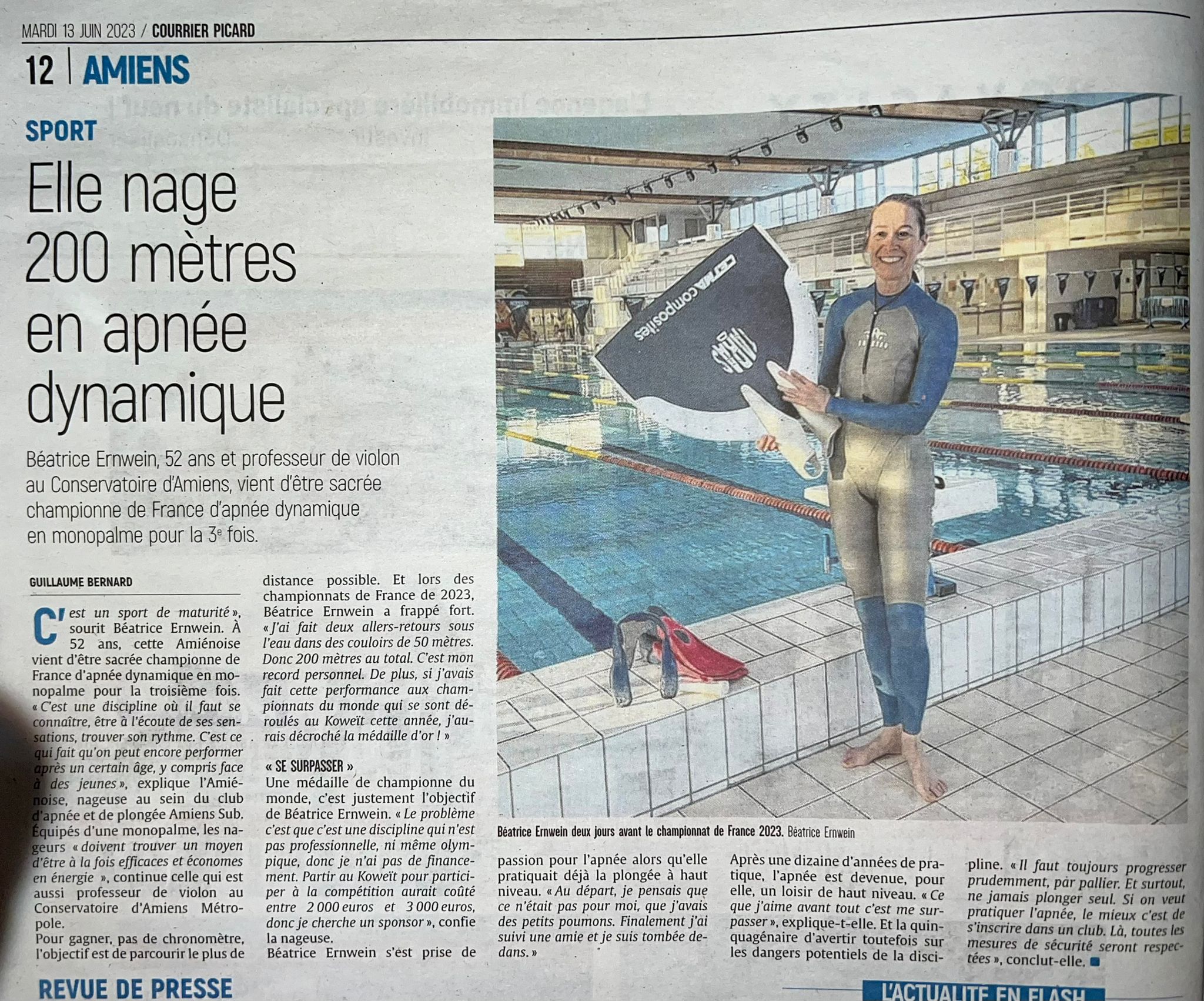 Article Courrier Picard 2023 06 13 Beatrice
